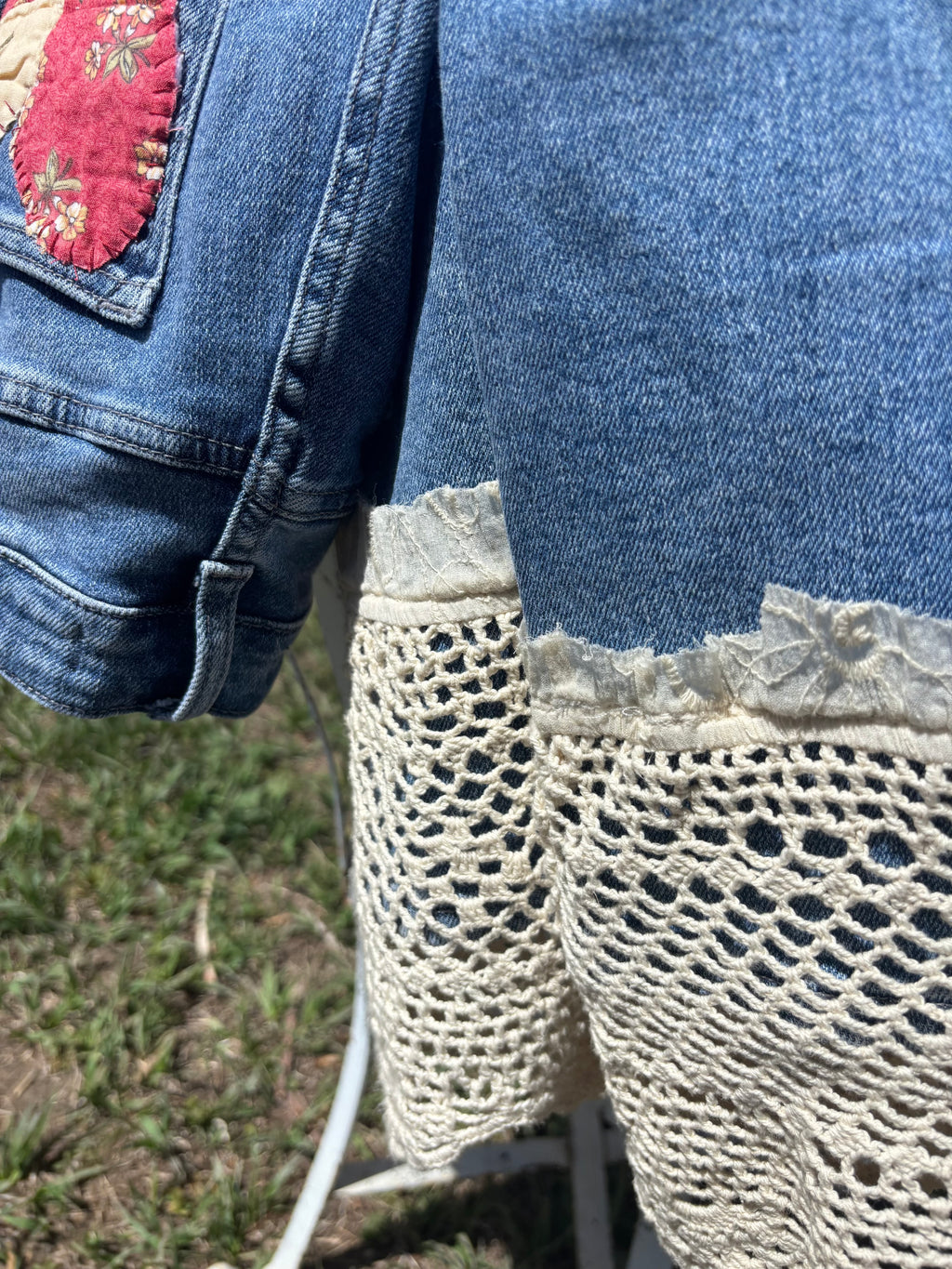 Heart back laced bootcut jeans